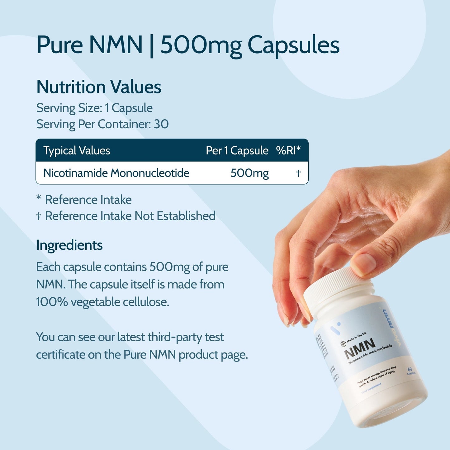 Pure NMN | 500mg Capsules